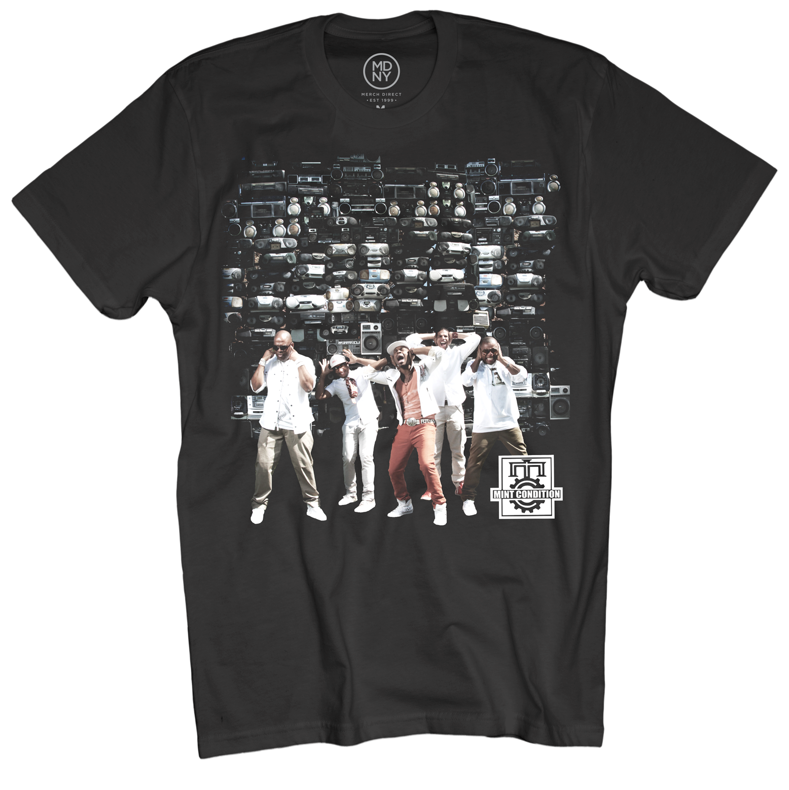 Mint Condition BoomBox Wall Black TShirt