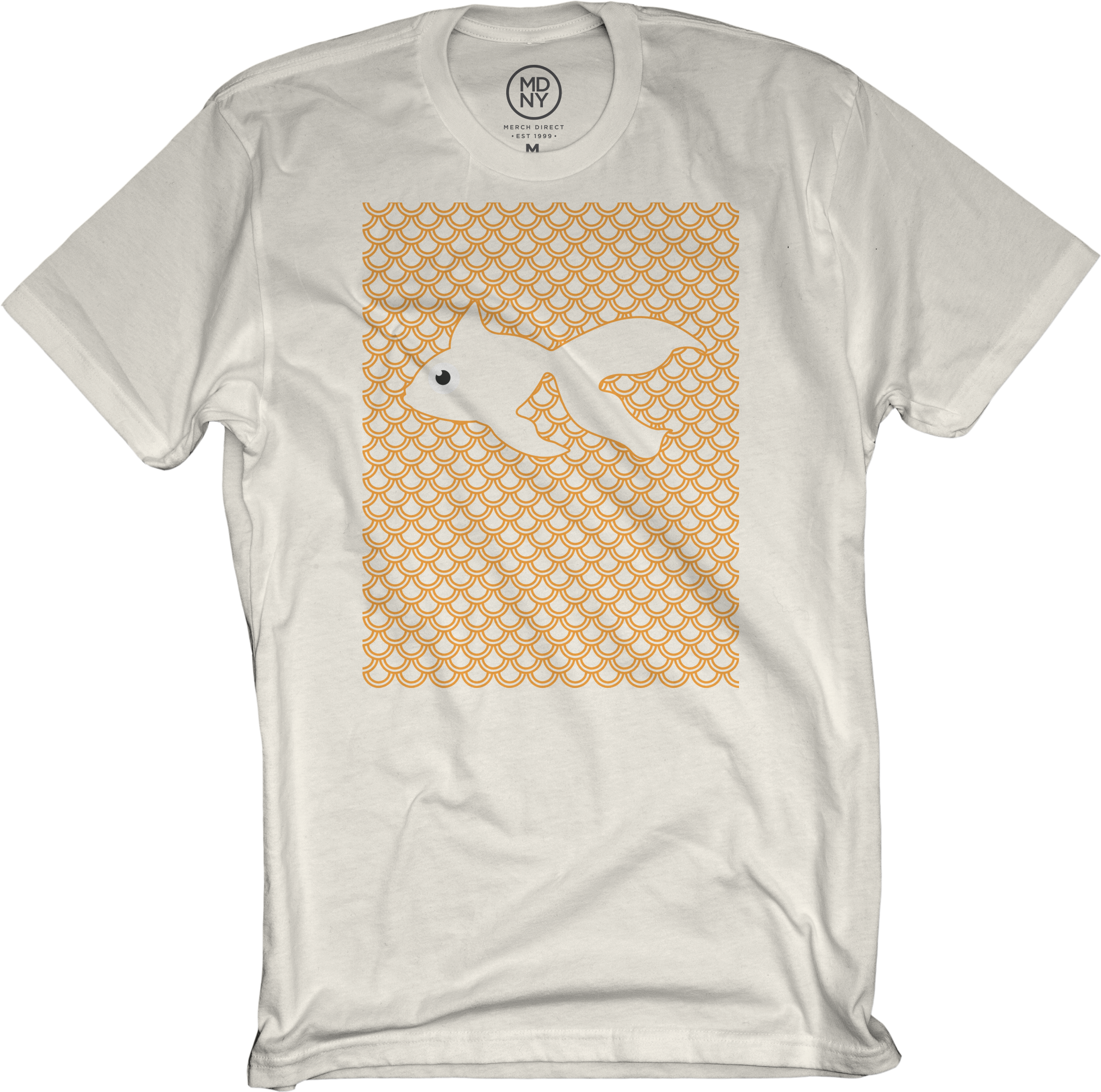 GoldFish Fish Scale Tee White