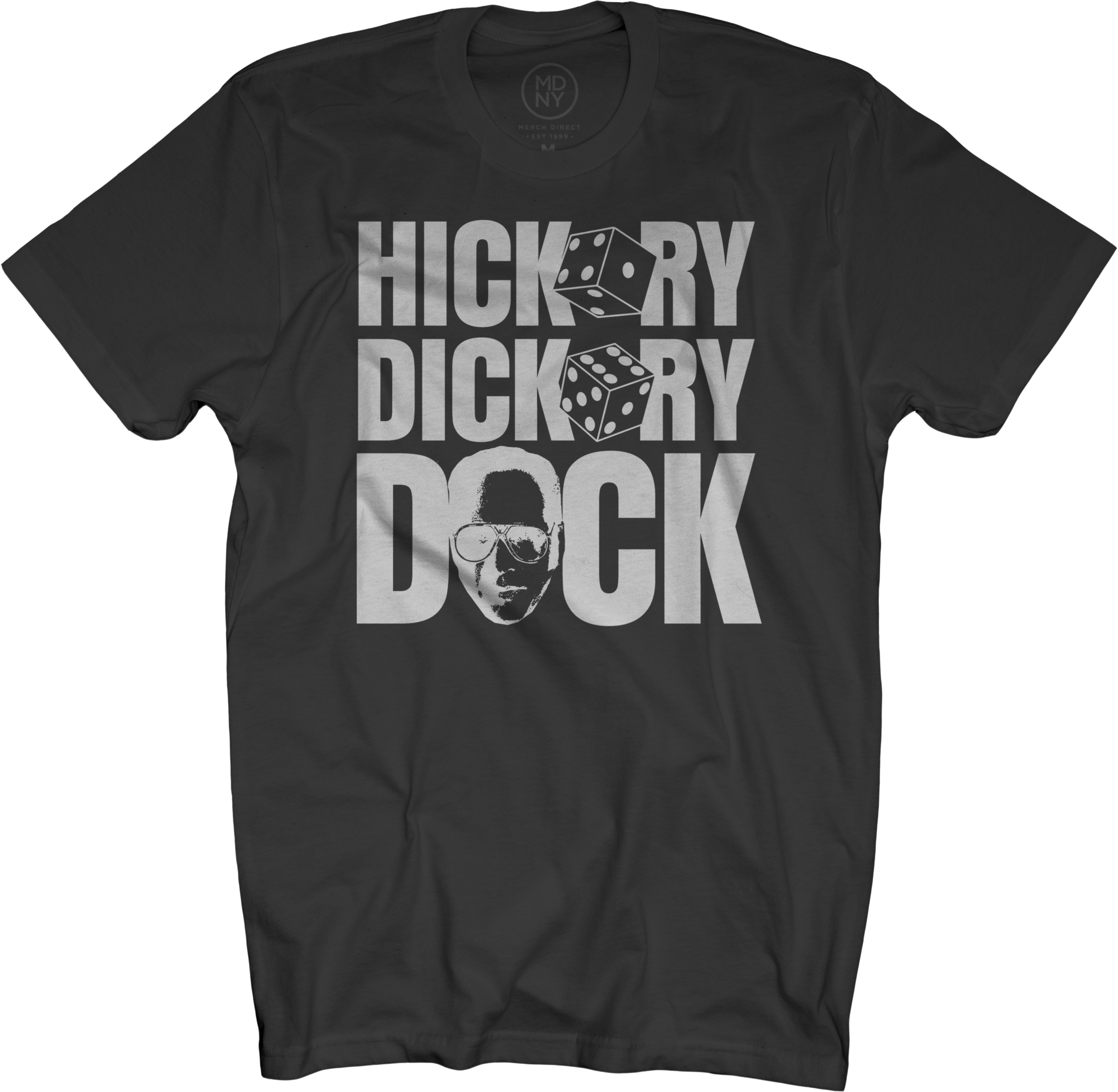 Hickory Dickory Dock on Black TShirt Andrew Dice Clay