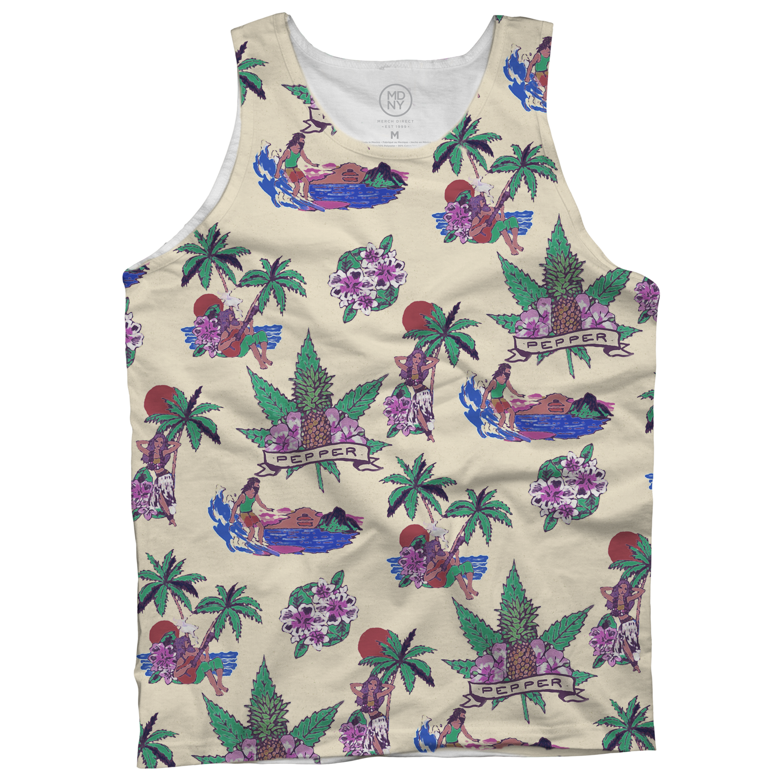 Hawaii Dye Sub Tank Top Pepper